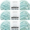 Spinrite Bernat Baby Blanket Big Ball Yarn - Baby Blue/Green, 1 Pack of 3 Piece