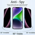 thumbnail image 3 of 2 pack Compatible with iPhone 14 Plus and compatible with iPhone 13 Pro Max Privacy Screen Protector mirror Tempered Glass Anti Bluelight colorful Film Anti-Spy Full Coverage 6.7 inch, 3 of 8