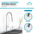 thumbnail image 4 of KBFmore 19.8 Inch Stainless Steel Kitchen Faucet with Soap Dispenser and Dual Function Pull Out Down Spray Head, 4 of 9