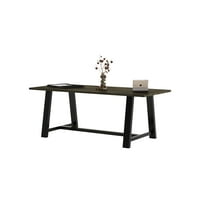 KFI Studios Urban Loft 7' x 3.5' Dining Table, Solid Wood Barnwood Top