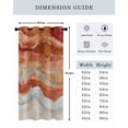 thumbnail image 6 of Abstract Orange Thermal Insulated Blackout Curtains for Bedroom 24 Length Gradient Beach Ocean Wave Oil Painting Room Darkening Curtain 1 Panel Grommet Window Curtain Drape for Living Room, 6 of 7