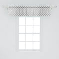 thumbnail image 2 of Abstract Window Valance, Pattern of Repeating Geometric Formations on a Plain Background, Curtain Valance for Kitchen Bedroom Decor with Rod Pocket, 54" X 12", Dark Night Blue White, by Ambesonne, 2 of 2