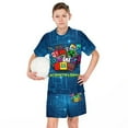 thumbnail image 6 of Boys Geometry Dash Geometry Dash Geometry Dash Short Sleeve Mesh T-Shirt And Shorts Outfit Set Summer Clothes Set for Kids, 6 of 7