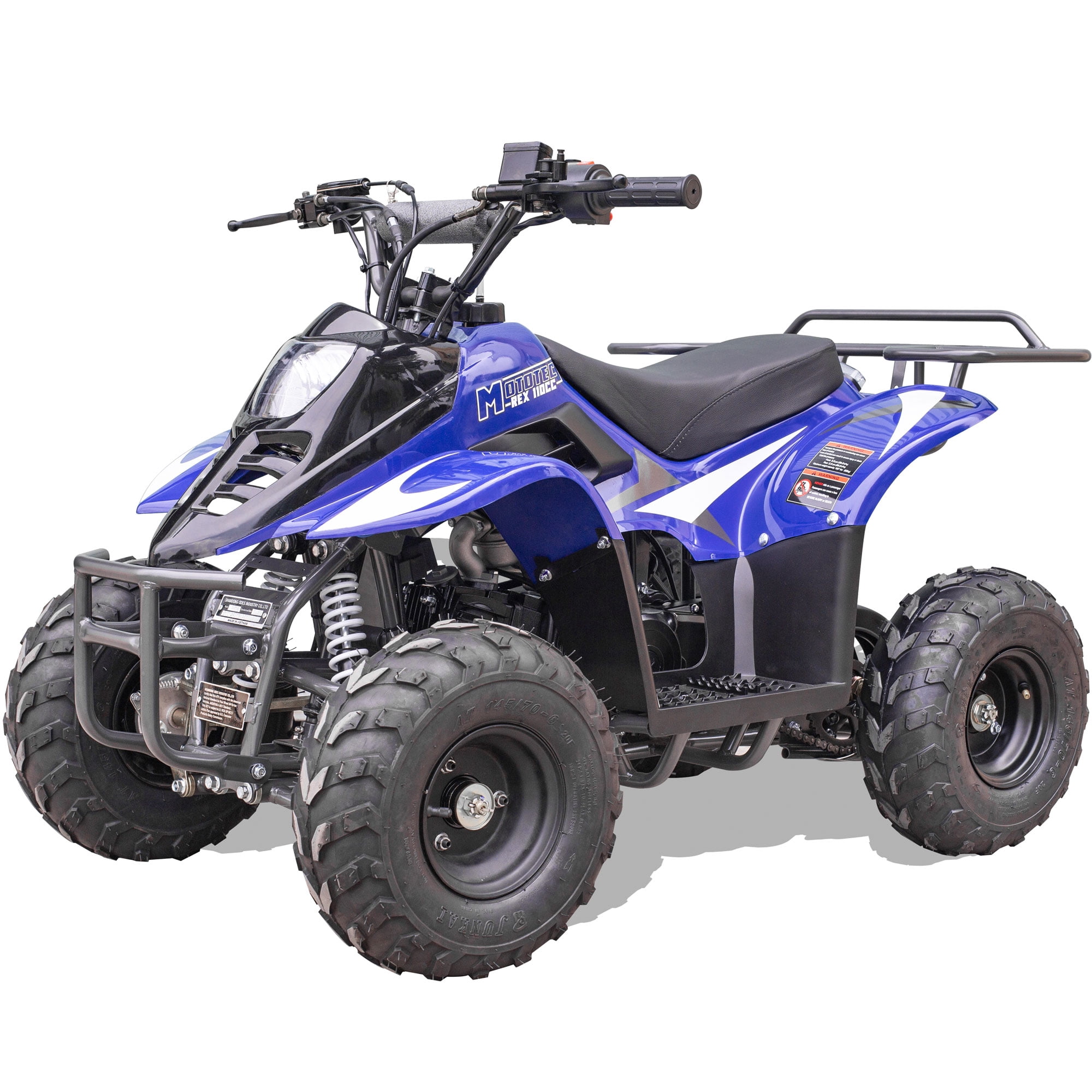 MotoTec Rex 110cc 4-Stroke ATV with Rear Rack