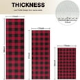 thumbnail image 4 of Red Black Plaid Checkered Pattern Kitchen Rugs Sets Of 3,Kitchen Runner Rugs Non Skid Washable,Decorative Kitchen Floor Mats for Kitchen,Sink,Laundry,17"x30"+ 17"x47" + 17"x59", 4 of 6
