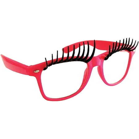 Lashes Pink Frame Clear Sunstache Adult Halloween Accessory