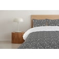 thumbnail image 4 of Ambesonne Botanical Down Alternative Quilt Comforter, Art Retro Branches Floral, Full, Grey, 4 of 5