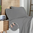thumbnail image 6 of Purity Home Full Bed Sheet Set - 100% Cotton Percale, 400 Thread Count - Cool, Crisp, Breathable & Durable 4-Piece - Dark Grey, 6 of 9
