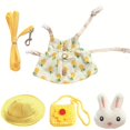 thumbnail image 2 of Disfraz De Conejo Con Cuerda De Tracción + Sombrero + Mochila Pequeña Para Mascotas, 2 of 4