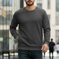 thumbnail image 2 of Kalauyu Mens Long Sleeve Shirt - Soft Casual Full Sleeves Crew Neck T Shirts for Men, 2 of 9
