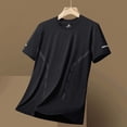 thumbnail image 6 of Akmaiox Men's and Big Men's Workout Shirts Short Sleeve Lightweight Quick Dry Athletic Active Tops Breathable Wicking Crew Neck Pullover M-5XL, 6 of 9