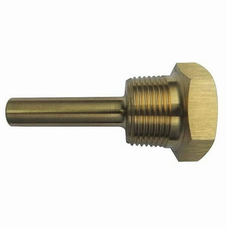Manufacturer Varies Bimetal Thermowell,Brass,1/2 NPSM 24C469