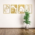 thumbnail image 6 of 4 Pcs Metal Wall Art Decor,Gold Morden Wall Art Sculptures for Living Room Bedroom Hallway Dining Room,Minimalist Wall Hanging, 6 of 6
