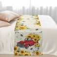 thumbnail image 3 of Bed Runner Scarf for Queen Size Bed, Yellow Sunflowers Beds Scarf Throws for Foot of Bedding, Spring Red Car Vintage Farmhouse Decorative Beds Runners for Bedroom Guestroom, 83"x20", 3 of 8