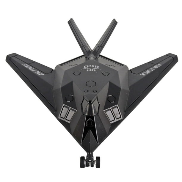 Avión de combate de la Fuerza Aérea con sonido y luces LED en miniatura. F117