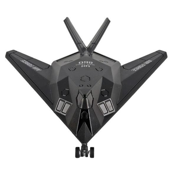 Avión de combate de la Fuerza Aérea con sonido y luces LED en miniatura. F117