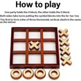 thumbnail image 3 of Juego de tres en raya de madera Juego de viaje Juego de mesa tres en raya Juguete educativo para niños de todas las edades Juego de viaje X y O, 3 of 5