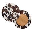 thumbnail image 2 of Chririnla Soft & Elastic Fabric Vanity Stool Cover for Bar Kitchen, Washable Dust Protective Round Stool Covers, Cow Print Pattern, 2 of 6