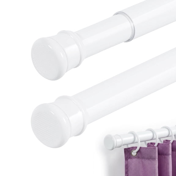 Curtain Rod, Shower Curtain Rod, 41.3-74.8" Adjustable Curtain Rods for Windows No Drilling, Adjustable Curtain Rods for Windows, Suit for Window, Kitchen, Closet, Doorway