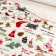 thumbnail image 2 of Great Bay Home Velvet Plush Fleece Reversible Sherpa Warm and Cozy Holiday Throw  (50" x 60" Throw), 2 of 5