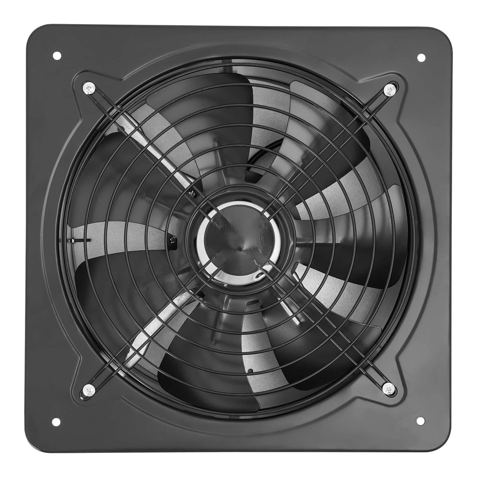 12'' 110V 125W Industrial Extractor Fan Air Blower Ventilation Exhaust Fan Low Noise Black Wall Mount 2800r/min 13.77*13.77*6.69in for Workshops, Basements, Warehouses