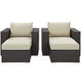 thumbnail image 4 of Modway Convene 4 Piece Outdoor Patio Sectional Set in Espresso Beige, 4 of 6