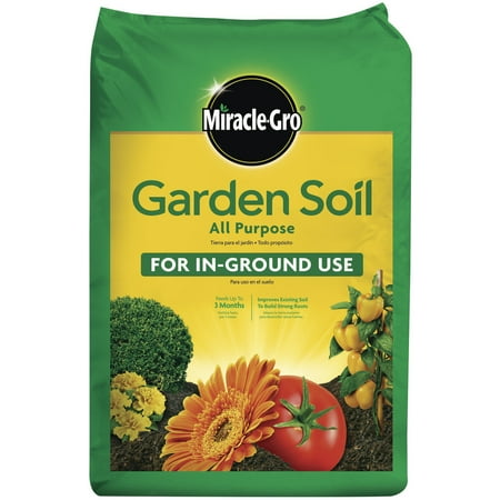 Miracle-Gro Garden Soil All Purpose for In-Ground Use, 0.75 Cu. ft., Feeds up to 3 Months