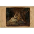 thumbnail image 2 of Robert Smirke 18x13 Gold Ornate Wood Frame and Double Matted Museum Art Print Titled - Falstaff at Herne's Oak (1807), 2 of 4