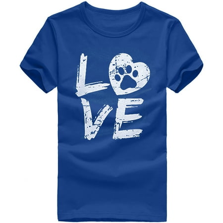 

Hearts T-Shirt Women Regular Fit Casual Short Sleeve Crewneck Letters Graphic Basic Tees Cute Cat Paw Print Summer Tops