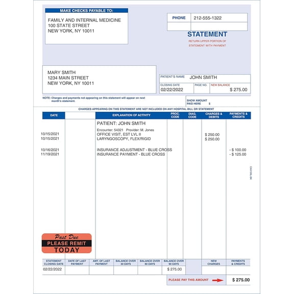 Past Due Payment Reminder Label, Fluorescent Red 1-7/8” x 3/4”, Permanent Adhesive, 500 Stickers/Box,
