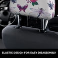 thumbnail image 6 of 2 PCS Car Headrest Cover, Flower Dragonfly Butterfly Soft Car Seat Head Rest Cover Protector Interior Car Accessories Seat Covers for Cars Truck Auto Only Covers, 6 of 8