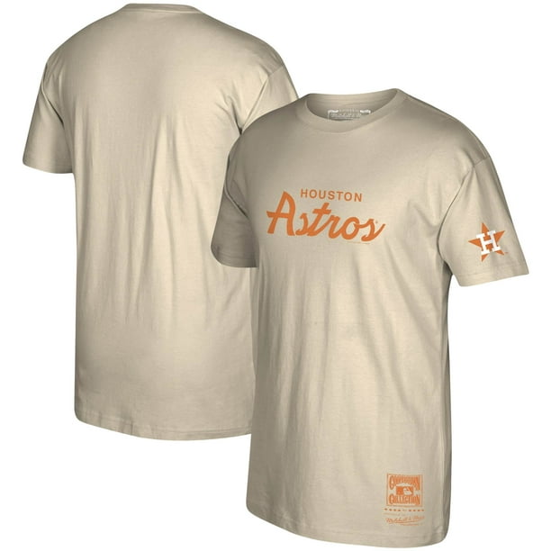 Houston Astros Mitchell & Ness Cooperstown Collection Vintage Script T-Shirt  - Cream - Walmart.com