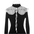 thumbnail image 2 of INSPIRE CHIC Collier Détachable Faux, Mini Cape Col Ras du Cou Faux Dickey pour Blouse Blanc-3 (Lacets Blancs), 2 of 5