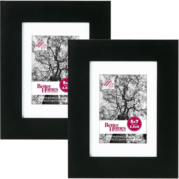 Better Homes & Gardens 5x7 Matted to 3.5x5 Inch Wide Picture Frame
