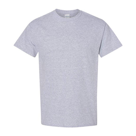 Gildan Unisex Heavy Short Sleeve T-Shirt 100% Cotton Classic Fit Plain Crew Neck Tee (Sport-Grey, 4XL)