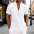 thumbnail image 2 of XAOFW Men's Summer Shirts Casual Short Sleeve Breathable Button Down Shirt Relaxed Fit Placket Shirts For Outdoor And Daily Wear Trendy Tops XXXL, 2 of 9