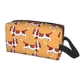 thumbnail image 2 of Goofa Dachshund Dog Puppy Printed Toiletry Bag with Handle,Large Capacity Travel Makeup Cosmetic Bag for Women, Carry on Airport Airline Compliant Bag, 2 of 9