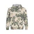 thumbnail image 2 of Men's Camo Print Pullover Hoodie,Drawstring Hooded Long Sleeve Casual Sweatshirt,Loose Streetwear Top with Pockets Khaki M, 2 of 6