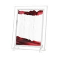 thumbnail image 2 of Fasiaou Moving Sand Art, 3D Liquid Motion Deep Sea Sandscape Color Quicksand Decor, Square Glass Flowing Circle Sand Art Sandscapes Picture, Relaxing Desktop Home Office Work Decor, 9inch Red, 2 of 2