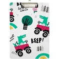 thumbnail image 1 of FMSHPON Dino Monster Truck Driver Clipboard Hardboard Wood Nursing Clip Board and Pull for Standard A4 Letter 13x9 inches, 1 of 5