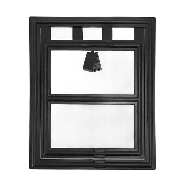 Puerta mosquitera para gatos, ideal para mascotas pequeñas y medianas. Fácil de instalar y desmontar. negro