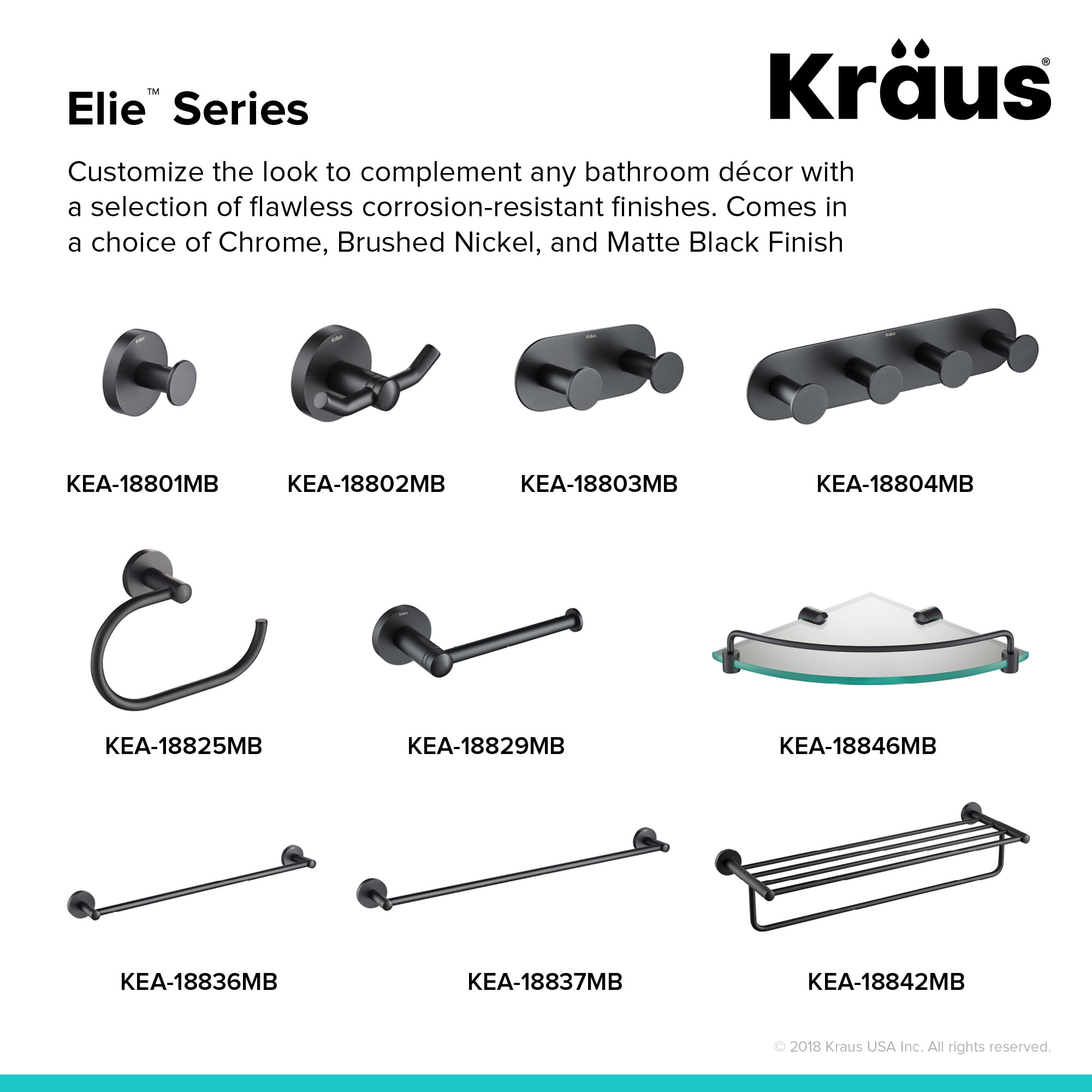 KRAUS Elie™ Bathroom Toilet Paper Holder, Matte Black Finish