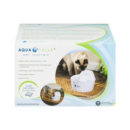 Aqua Fountain Aqua Falls Pet Fountain, 50 oz
