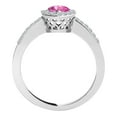thumbnail image 2 of Mauli Jewels Rings for Women 1.40 Carat Diamond and Pear Shaped Pink 4-prong 10K White Gold, 2 of 6
