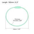 thumbnail image 2 of Uxcell Cable Key Rings 160mm Wire Keychain Twist Loops Light Green 8 Pack, 2 of 6