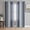 Navy Blue Gray, variant on Sheer Curtains 45 Inch Length 2 Panels Set for Kitchen, Navy Blue Semi Sheer Curtains for Windows, Modern White Geometric Vertical Stripes Voile Window Treatments Rod Pocket Curtain