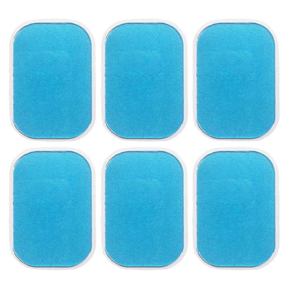 Bmisegm 6Pcs Gel Pads for Abs Stimulator Ab Trainer Replacement Gel Sheet Gel Pads for All Abdominal Belts Muscle Trainer Toner Fitness Sky Blue