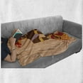 thumbnail image 6 of Folk Art Soft Flannel Fleece Throw Blanket, Mother with Clothes and Her Baby in a Sling Illustration, Cozy Plush for Indoor and Outdoor Use, 50" x 60", Multicolor, by Ambesonne, 6 of 6