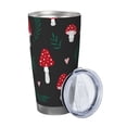 thumbnail image 2 of Balery Amanita Mushroom Pattern 20oz Insulated Car Cup with Dual Drink Lids, Stainless Steel Travel Mug with Straw & Direct Drink Mouth, Eco-Friendly and Leak-Proof-Without Straw, 2 of 8