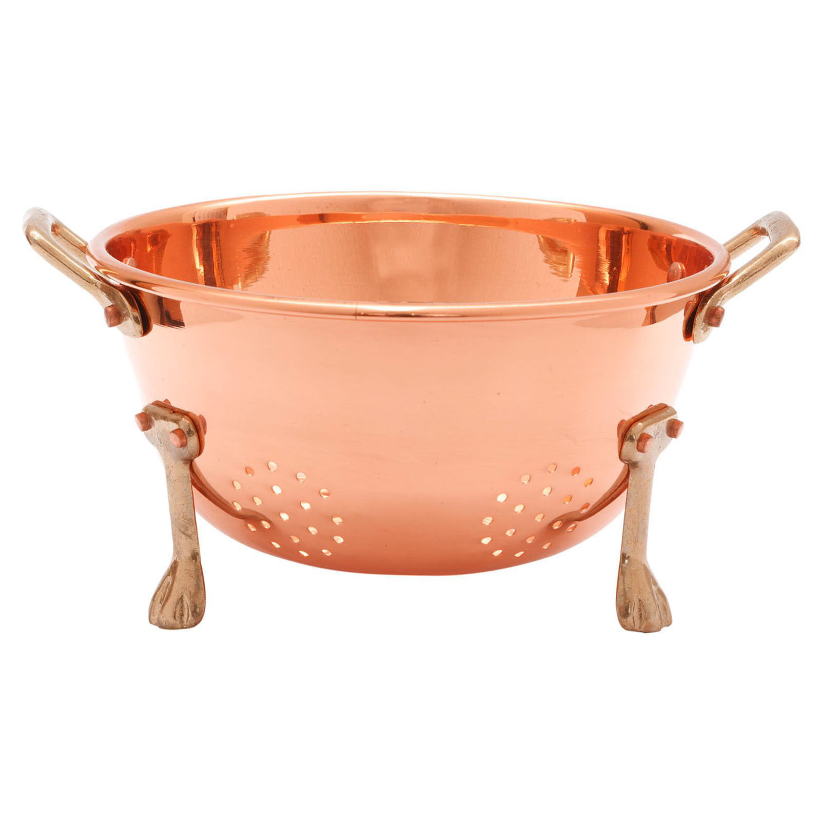 Copper plated stainless steel berry colander 